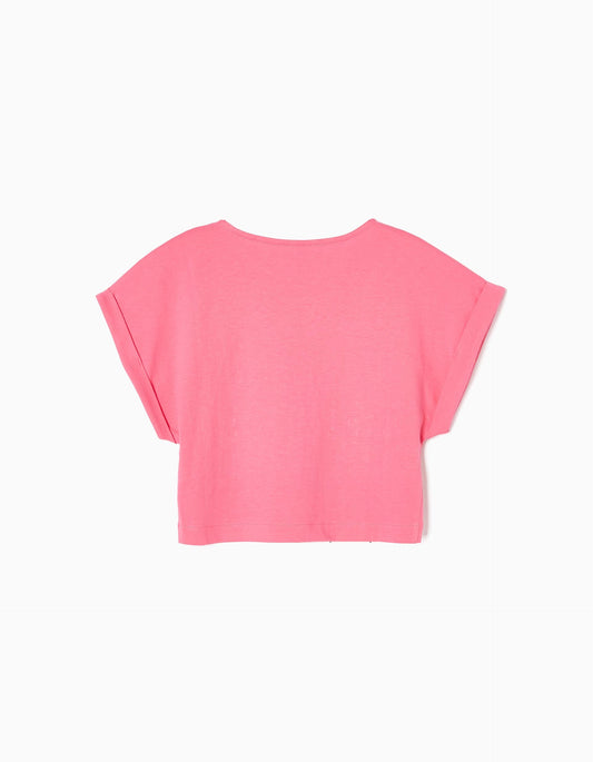 Zippy Cotton Cropped T-Shirt For Girls Ice Creams