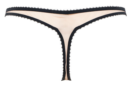 Gossard Embroidered Thong - Nude