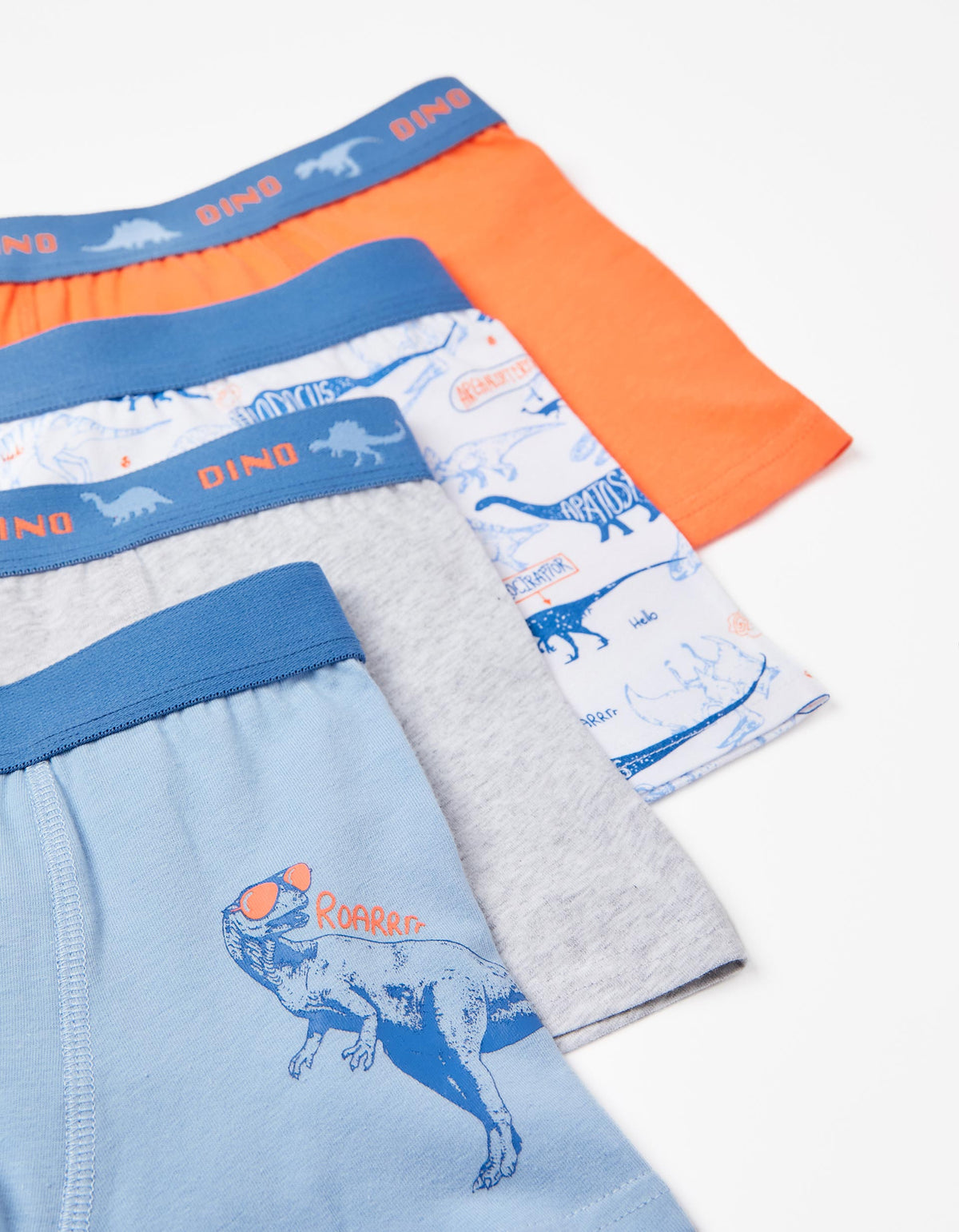 Zippy Boys 'Dinosaurs' 4-Pack Cotton Boxer Shorts