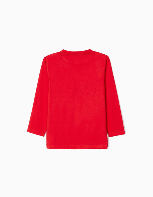 Zippy Long Sleeve T-Shirt For Boys 'Distant Lands', Red