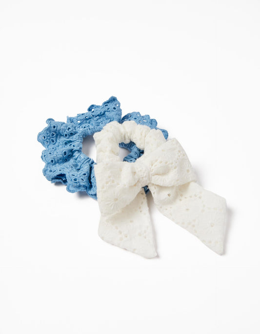 Zippy 2 Pack Scrunchies With English Embroidery For Babies And Girls