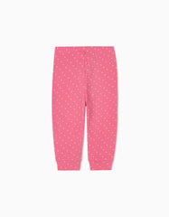 Zippy Baby Girls Cotton Joggers With Polka Dots