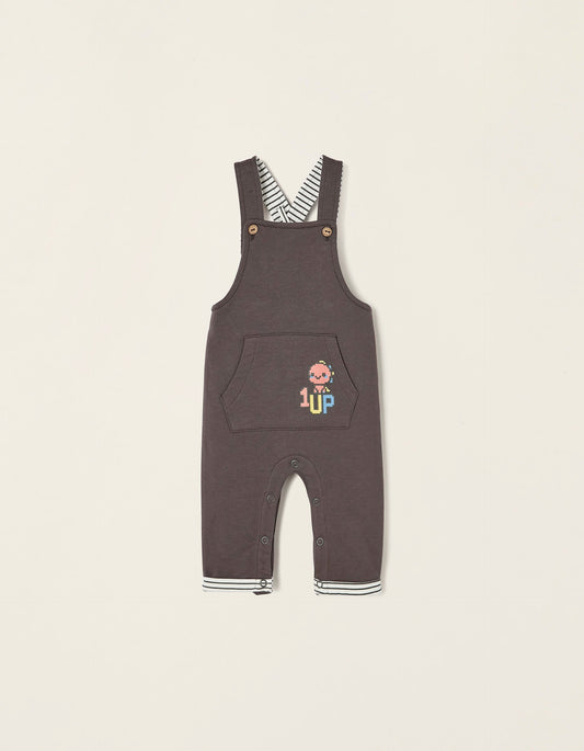 Newborn Dark Grey Dungarees