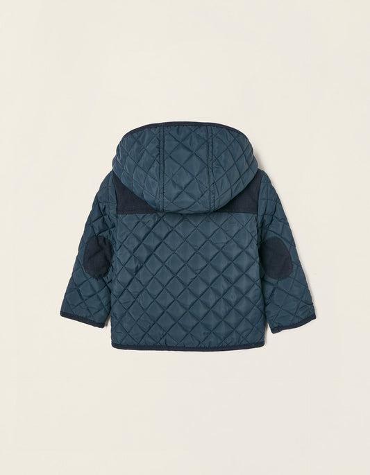 Zippy Newborn Boy Dark Blue Quilted Jacket