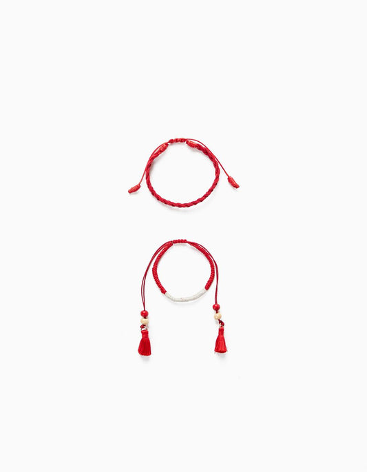 Zippy 2 Bracelets For Girls, Red