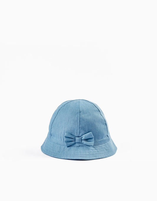 Zippy Twill Hat With Bow For Girls