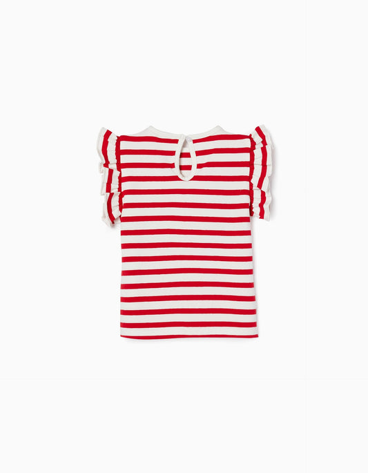 Zippy Striped T-Shirt For Baby Girls Minnie