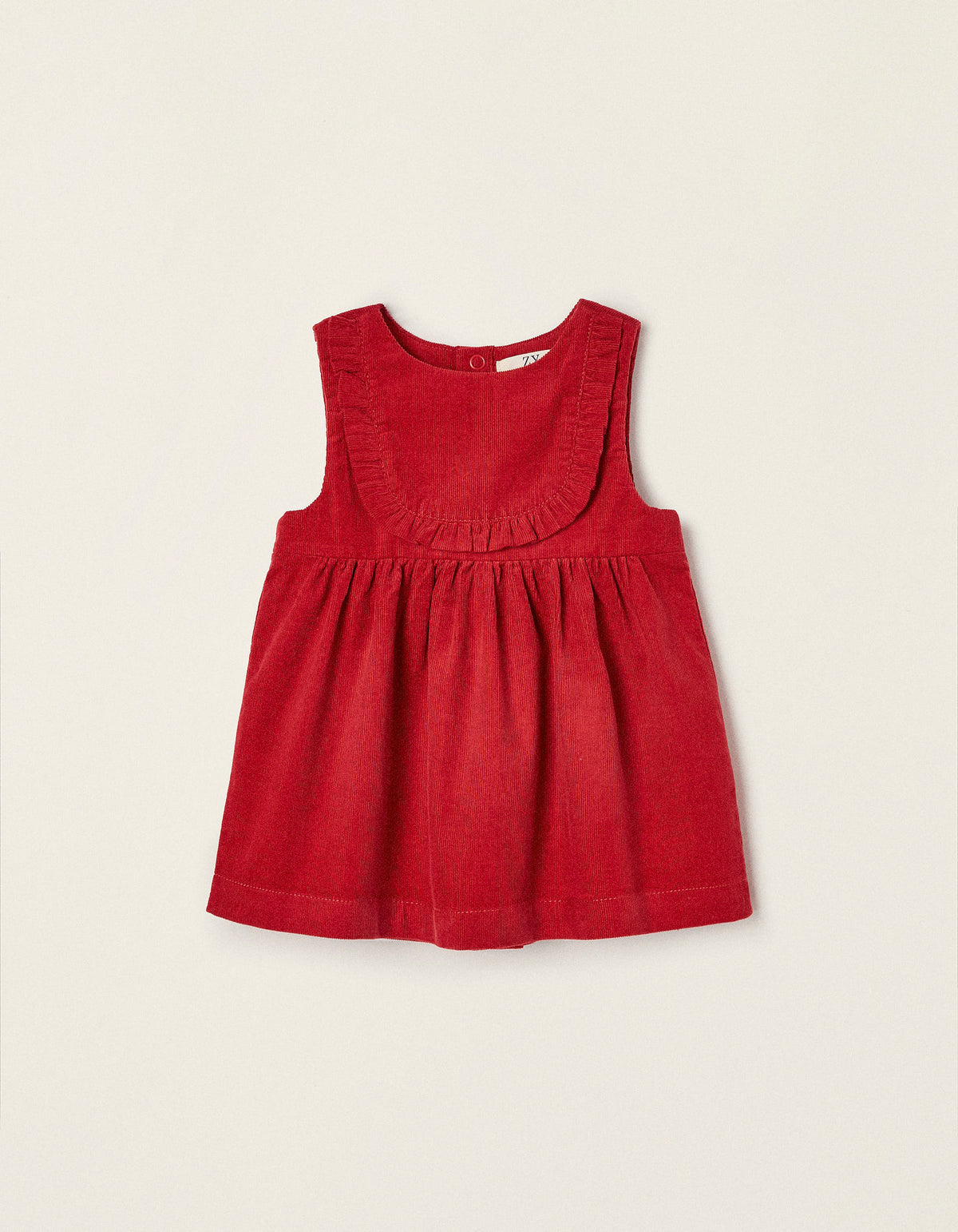 Zippy Corduroy Dress For Newborn Baby Girls, Red