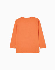 Zippy Long Sleeve Cotton T-Shirt For Boys 'Matterhorn', Orange