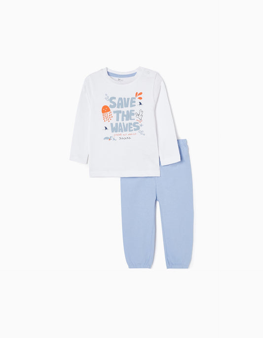 Zippy Cotton Pyjamas For Baby Boys 'Waves'