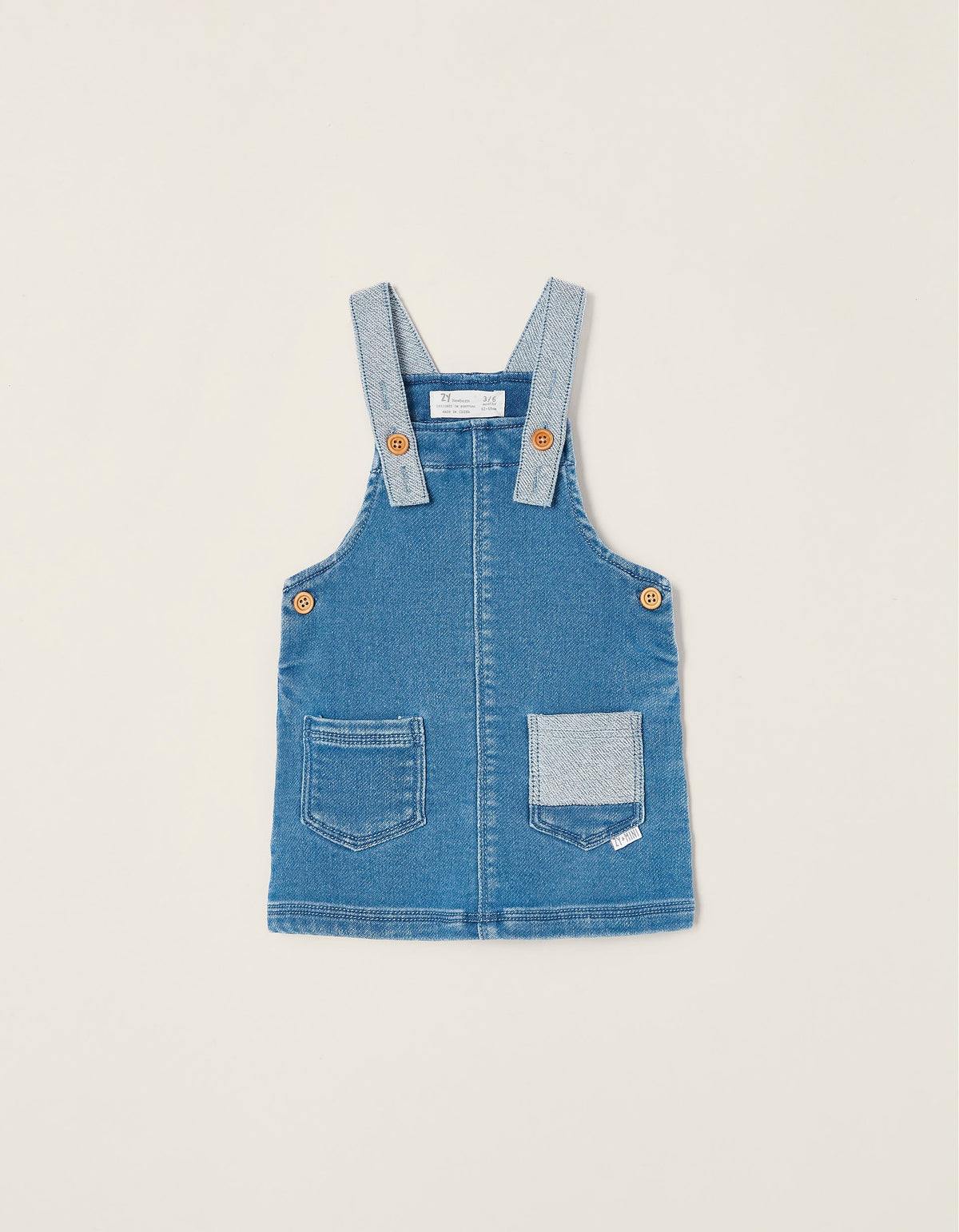 Zippy Newborn Baby Girls Cotton Denim Pinafore Dress