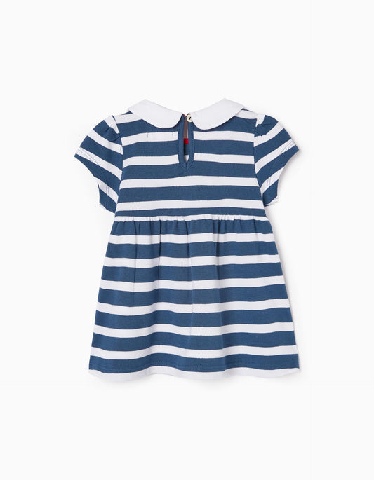 Zippy Striped Cotton T-Shirt For Baby Girls