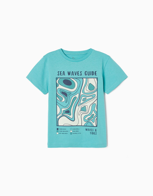 Zippy Cotton T-Shirt For Boys Waves