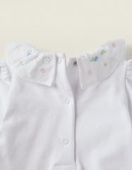 Zippy Newborn Baby Girls Bodysuit With Embroidered Flowers