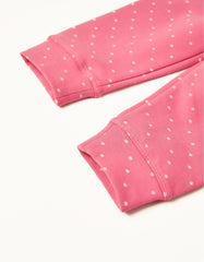 Zippy Baby Girls Cotton Joggers With Polka Dots