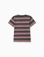 Zippy Striped T-Shirt For Boys 'Native American', Muilticoloured