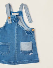 Zippy Newborn Baby Girls Cotton Denim Pinafore Dress