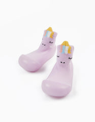 Zippy Baby Girl Light Purple Night Socks With Rubber Sole