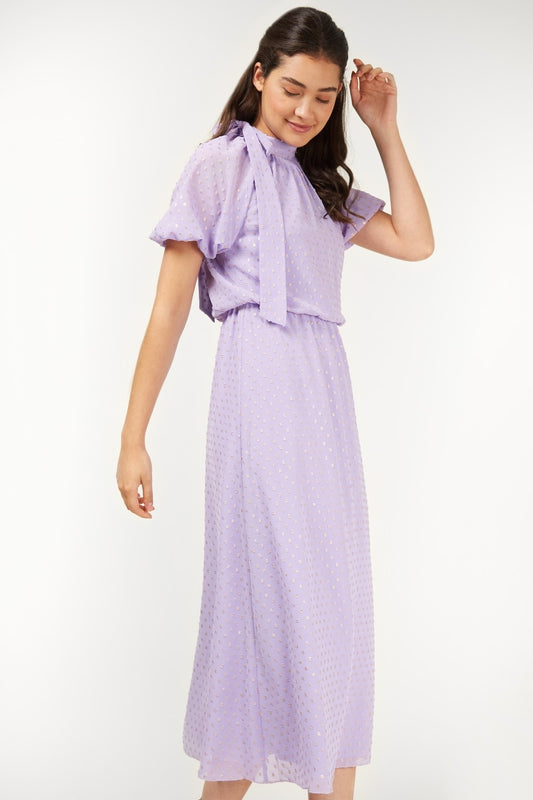 Little Mistress Lilac Midaxi Dress