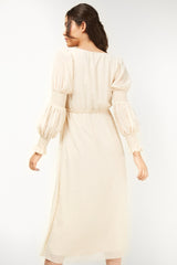 Little Mistress Cream Midaxi Dress