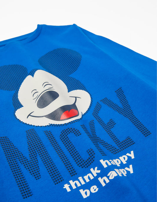 Zippy Boys 'Happy Mickey' Long Sleeve Cotton T-Shirt