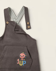 Newborn Dark Grey Dungarees