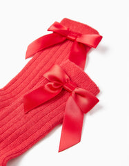 Zippy Baby Girls Knee-High Socks With Satin Bow