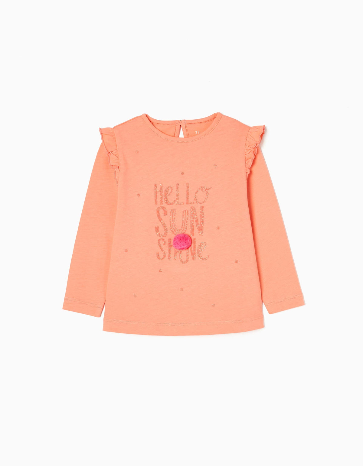 Zippy Baby Girls Hello Long Sleeve Cotton T-Shirt