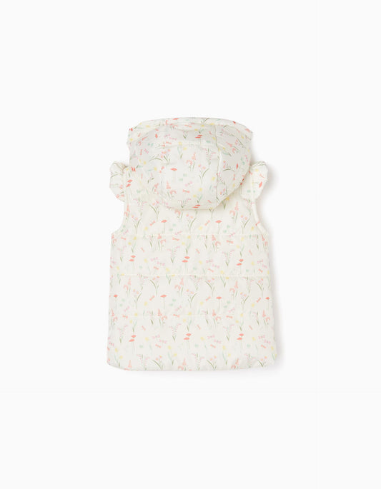 Zippy Baby Girls 'Flowers&Butterflies' Padded Gilet With Hood