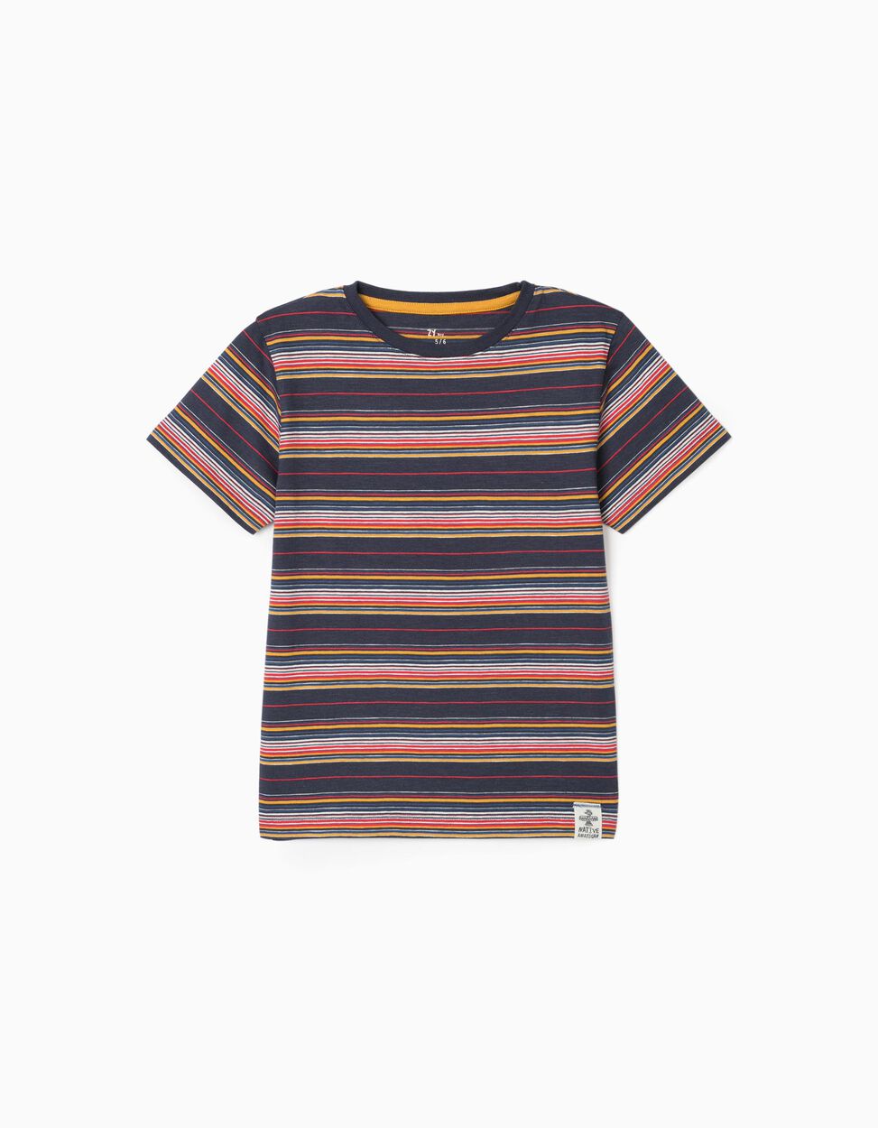 Zippy Striped T-Shirt For Boys 'Native American', Muilticoloured