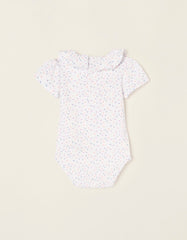 Newborn White Short-Sleeved Bodysuit