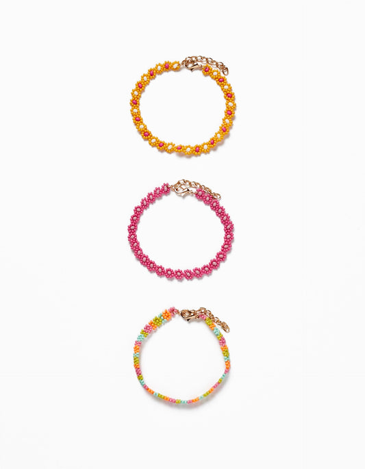 Zippy Pack 3 Beaded Bracelets For Girls