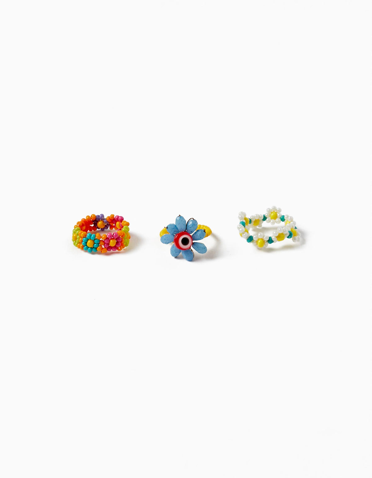 Zippy Pack 3 Beaded Rings For Girls