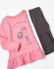 Zippy Girls 'Best Friends' Cotton Sweatshirt & Leggings