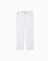 Zippy Trousers With Creases For Boys, White