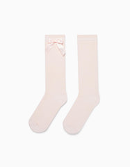 Zippy Knee-High Socks With Satin Bow For Girls