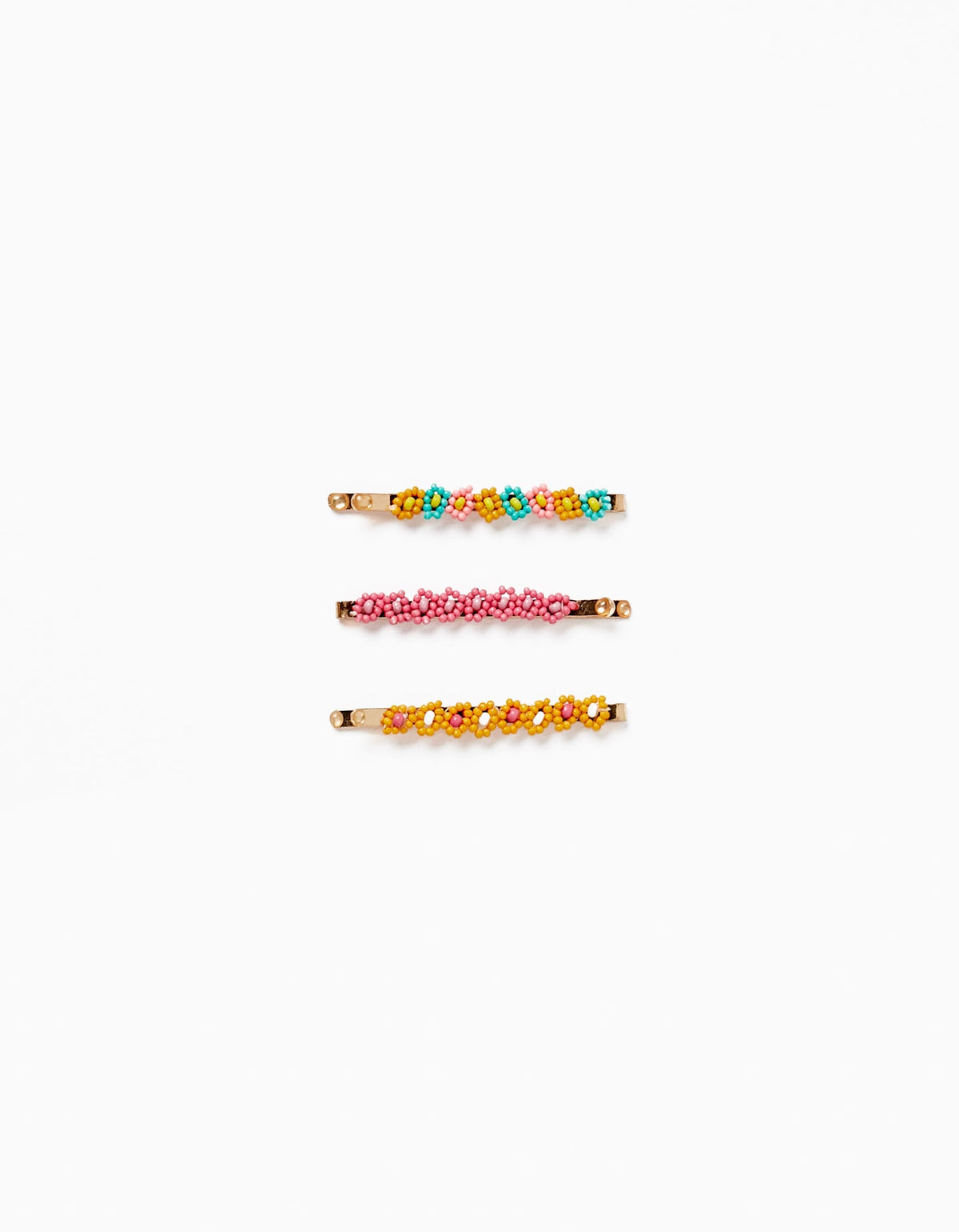 Zippy Pack 3 Hair Clips With Beads For Girls