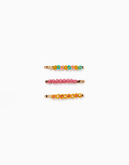 Zippy Pack 3 Hair Clips With Beads For Girls