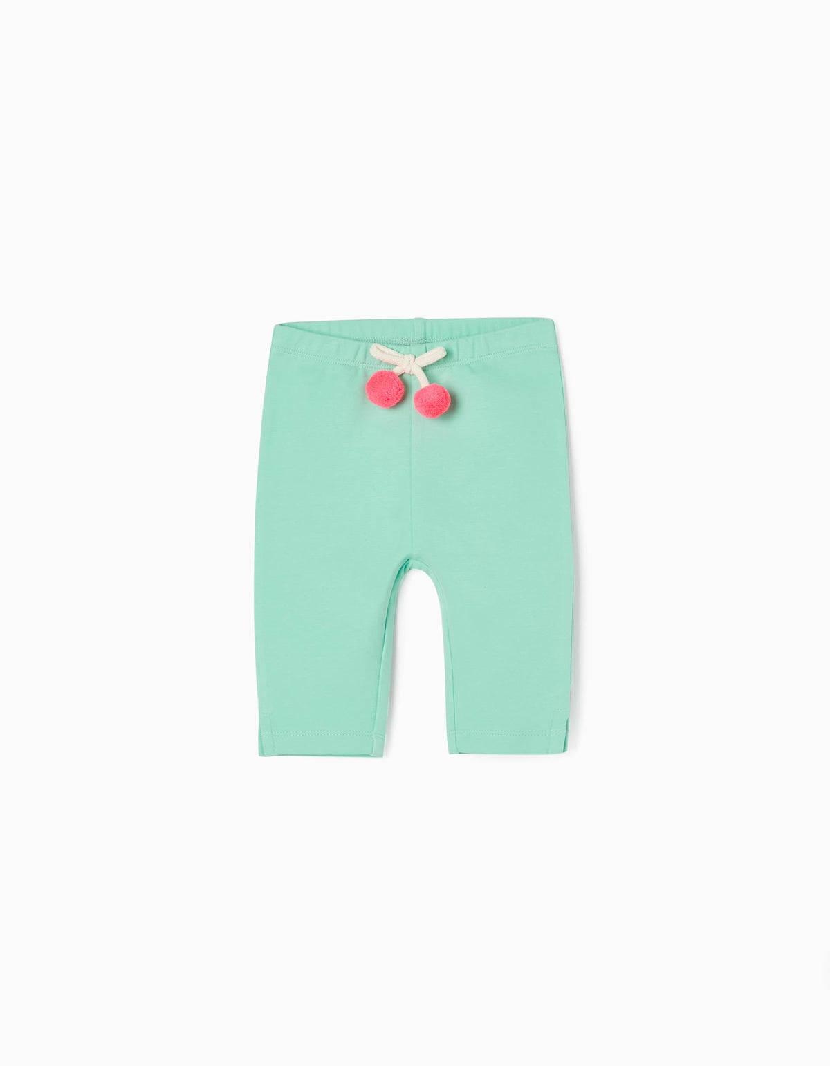 Zippy Baby Girls Cotton Leggings With Pom Poms