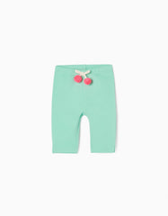 Zippy Baby Girls Cotton Leggings With Pom Poms