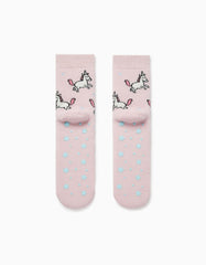 Zippy Girls Light Pink Non-Slip Night Socks