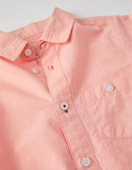 Zippy Short Sleeve Shirt For Boys, Coral