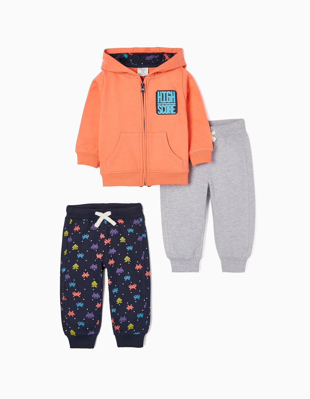 Zippy Baby Boy 'High Score' 3-Piece Set In Cotton