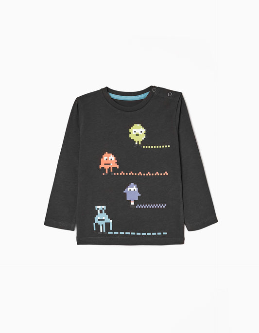 Zippy Baby Boy Dark Grey Long-Sleeve T-Shirt