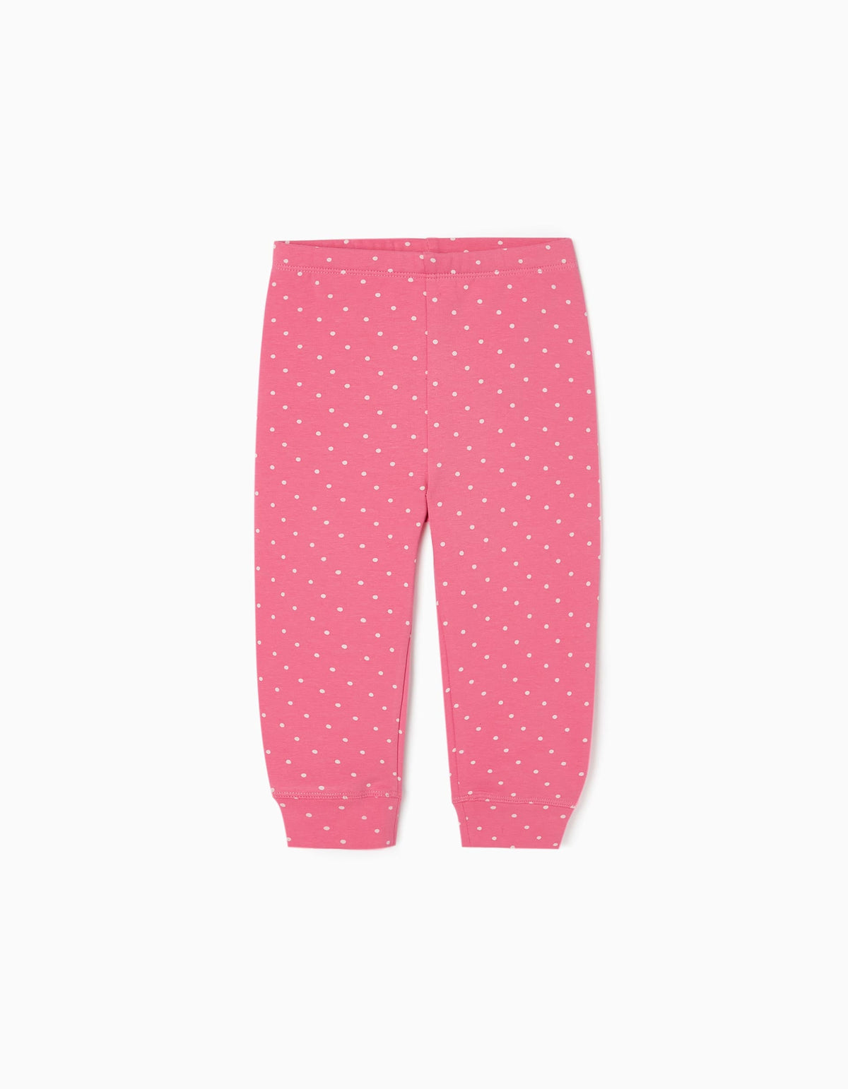 Zippy Baby Girls Cotton Joggers With Polka Dots