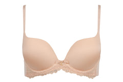 Gossard Lace Trim Superboost T-Shirt Bra - Nude