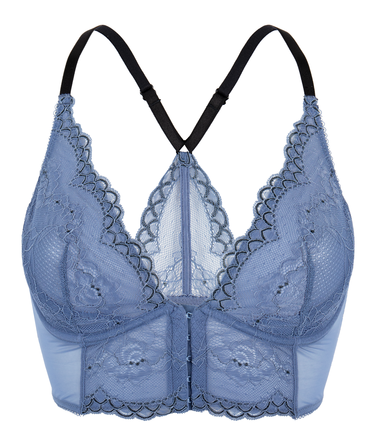 Gossard Superboost Lace Longline Deep V Bra - Moonlight Blue