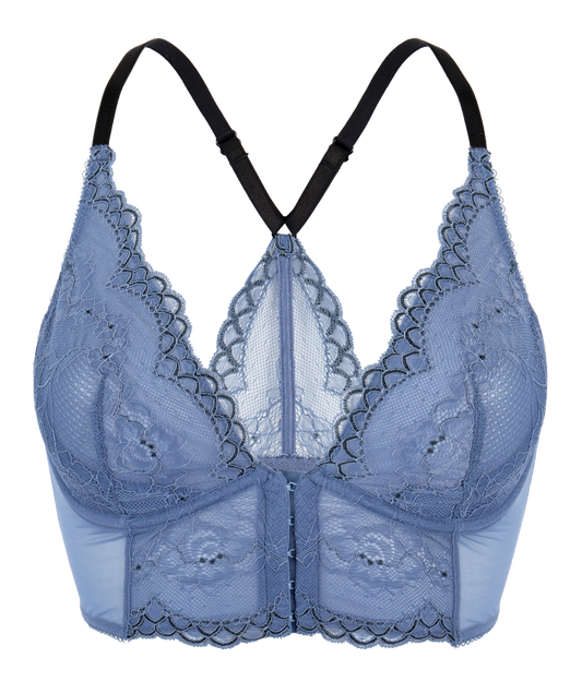 Gossard Superboost Lace Longline Deep V Bra - Moonlight Blue