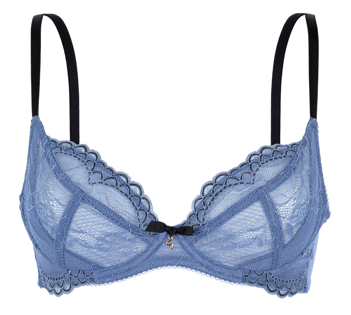 Gossard Superboost Lace Non Padded Plunge Bra- Moonlight Blue