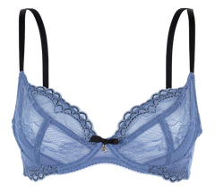 Gossard Superboost Lace Non Padded Plunge Bra- Moonlight Blue